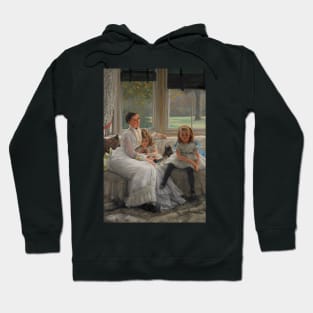 Portrait of Mrs Catherine Smith Gill and Two of her Children by James Tissot Hoodie